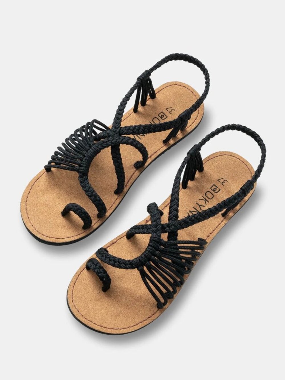 Bokyna Barefoot women's sandals black size 42 / 11 vegan